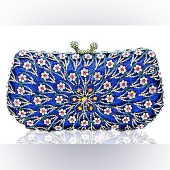 Christal Couture Handbags - NWT Christal Couture Blooming Love Affair Blue Purse